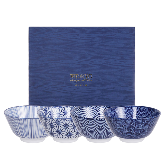 Tokyo Design Studio Nippon Blue skål 12 cm. 4 st.