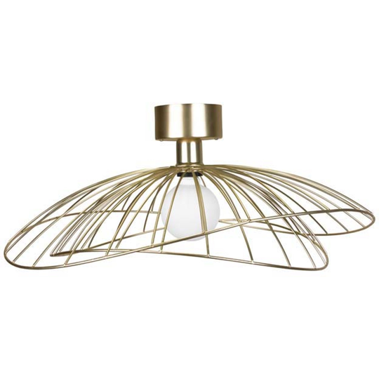 Globen Lighting Ray plafond/vägglampa, 60 cm, borstad mässing