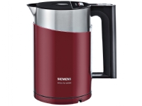 Siemens TW86104P - Vattenkokare - 1.5 liter - 2.4 kW - lingonröd/svart