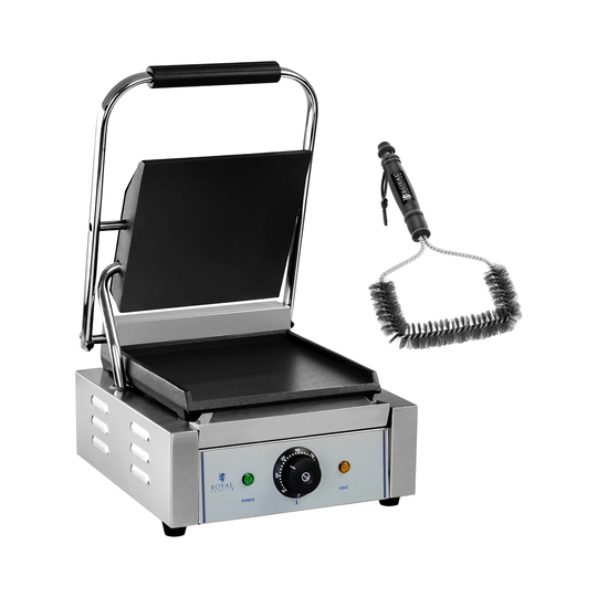 Set kontaktgrill med grillborste - 1800 W - Slät