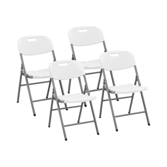 Klappstol - Set med 4 st - Royal Catering - 180 kg - Säte: 40 x 38 cm - Vita