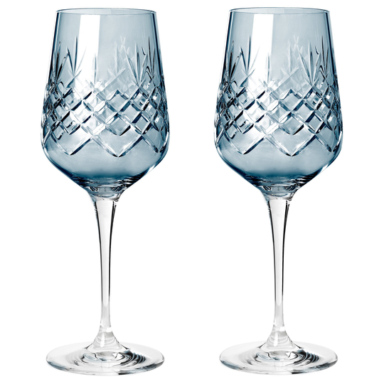 Crispy Madame Vitvinsglas 2 st, sapphire
