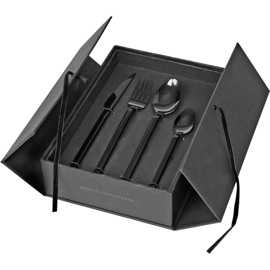 Broste Copenhagen Tvis Titanium Black, bestickset m. 16 delar