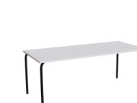 Bord Jerka 322, 1800x800 mm, grå laminat, sort stela