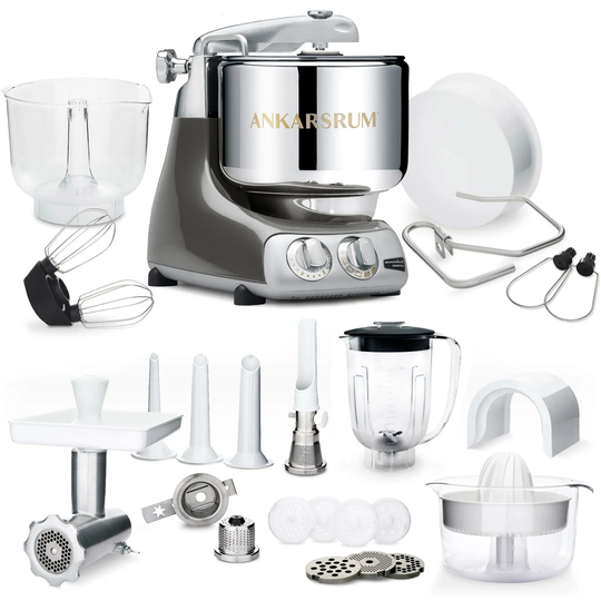 AKM 6230 köksmaskin + Deluxepaket, black chrome