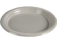 Tallrik plast flergångstallrik Ø23cm PP ljusgrå 25st/pk - (25 st)