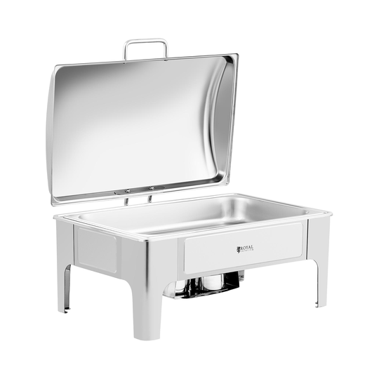 Chafing dish - GN 1/1 - Royal Catering - 8,5 L - 2 bränsleceller - Halvrund