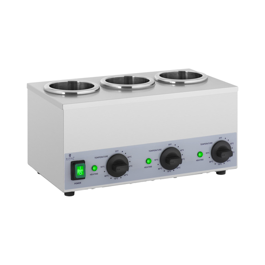 Såsvärmare - 3 x 1 L - Kontrollpanel i botten - Royal Catering