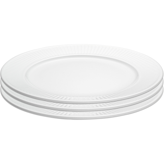 Pillivuyt Presentförpackning: 3 st. Plissé platt tallrik, Ø 28 cm.