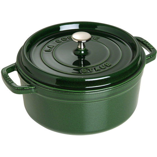 Staub Rund Gryta 24 cm 3,8 liter Basilikagrön
