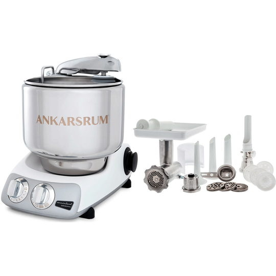 Ankarsrum AKM 6230 köksmaskin Mineralvit + komplett Köttkvarn