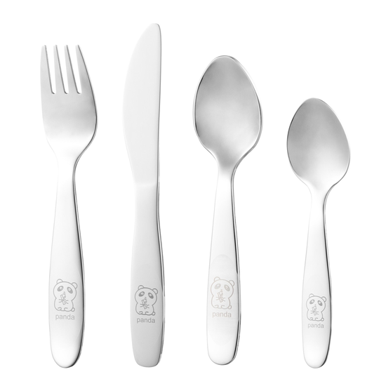 Dorre Panda barnbestick, 4 delar