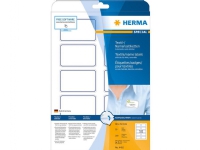 HERMA Special - Silke - borttagbar självhäftning - white with blue border - 80 x 50 mm 200 etikett (er) (20 ark x 10) konstgjorda namnskyltsetiketter