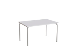 Bord Jerka 322, 1200x800 mm, ljudabsorberande grå laminat, ram i aluminiumgrått