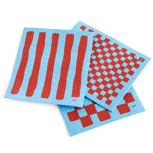 HAY Sponge disktrasa, 3-pack, blå