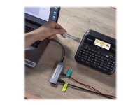 Brother P-Touch PT-D610BTVP - Etikettskrivare - svartvit - termisk överföring - 24 mm bred - 180 dpi - upp till 30 mm/sek - USB, Bluetooth 5.0 - kniv - sjuradig utskrift, förhandsgranskning, spegeltryck, vertikal utskrift, utskrift av flera kopior - svart