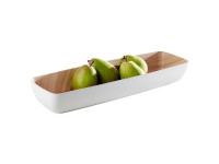 Skål Frida 3.65 ltr 53x16.2x7.5 cm Melamin Vit/Träd look,1 st