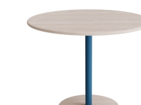 Bord Donut, Ø900 mm, höjd 720 mm, vitpigmenterad ask på blå ram