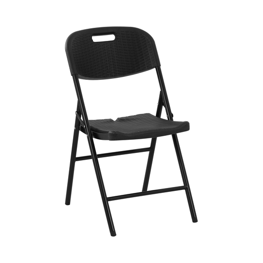 Klappstol - 180 kg - Royal Catering - Säte: 40 x 38 cm - Svart