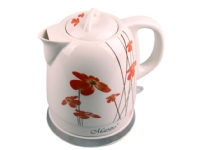 Feel-Maestro MR-066-RED FLOWERS elkedel 1,5 L 1200 W Rød, Hvid