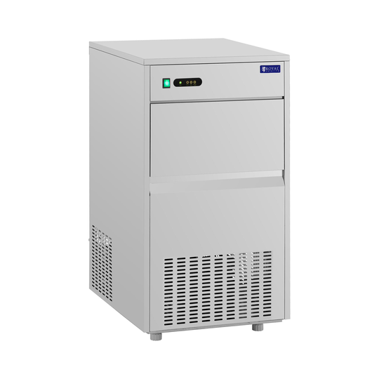 Isbitsmaskin - 50 kg/24 h - 25 kg kapacitet - 350 W - rostfritt stål - Royal Catering