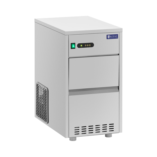 Isbitsmaskin - 20 kg/24 h - 5 kg kapacitet - 165 W - rostfritt stål - Royal Catering