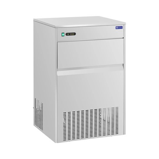 Isbitsmaskin - 80 kg/24 h - 55 kg kapacitet - 470 W - rostfritt stål - Royal Catering