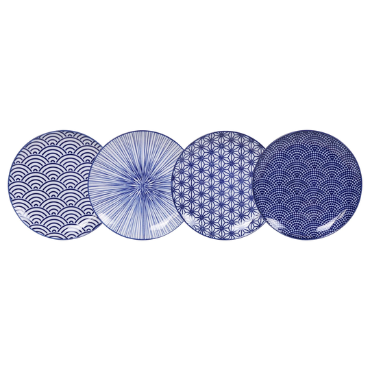 Tokyo Design Studio Nippon Blue tallrik 4 st.