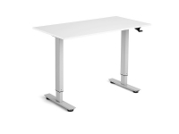 Flexidesk Höjt lågt bord 120x60 cm vit/alugrey