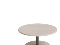 Bord Donut, Ø700 mm, höjd 350 mm, vitpigmenterad ask på grått stativ