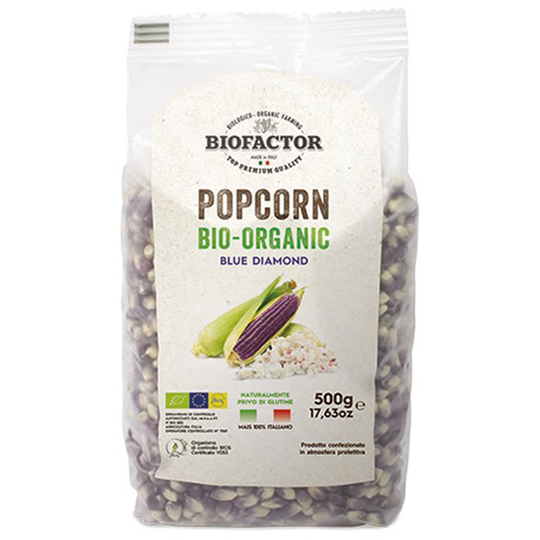 Biofactor Ekologiska popcorn 500g, blåa
