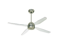 CasaFan Libelle takfläkt (Ø x H) 132 cm x 36 mm Bladfärg: Transparent Chassifärg: Krom (borstad)