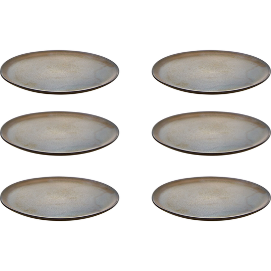 Aida RAW desserttallrik 6 st, metallic brown