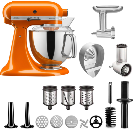 KitchenAid Artisan KSM175PSEHY Köksmaskin + Tillbehörsset, Honey