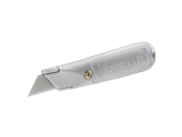 STANLEY® Trapez kniv 199E med faste blade, leveres med 3 knivblade. Hus af zinklegering med rillet overflade