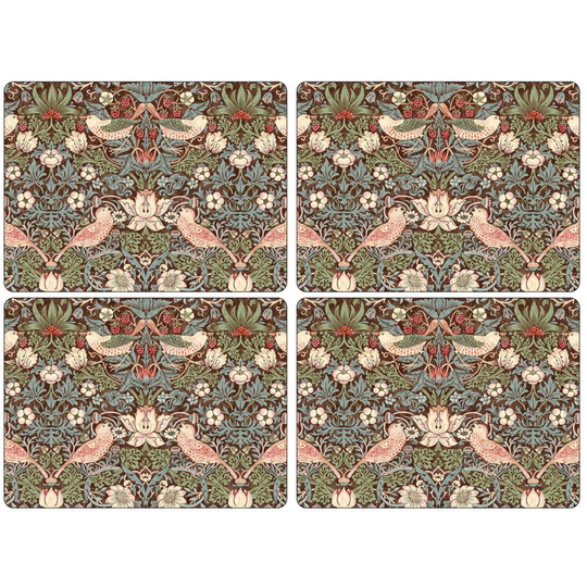Pimpernel Strawberry Thief Brun Bordsunderlägg 4-pack