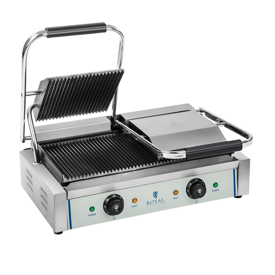 Kontaktgrill - 1 x 1800 W - räfflad - 2.0