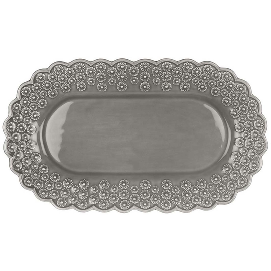 PotteryJo Ditsy Ovalt Uppläggningsfat Soft Grey