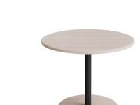 Bord Donut, Ø700 mm, höjd 570 mm, vitpigmenterad ask på svart olivfärgad ram