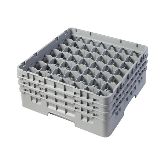 CAMBRO Diskback för glas Camrack - 49 fack - 50 x 50 x 22,5 cm - höjd glas: 17,4 cm