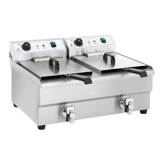 Andrahandssortering Elektrisk fritös - Dubbel - 2 x 16 L - Med tappkran
