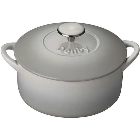 Denby Natural Canvas Rund Gjutjärnsgryta 20 cm 2,4 l