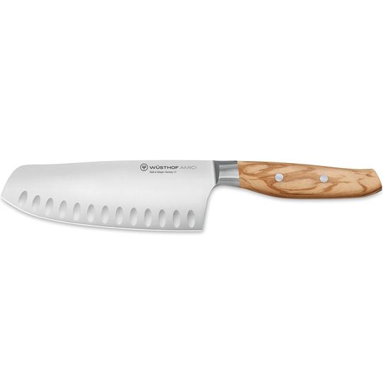 Wüsthof Amici Santoku-kniv, 17 cm Olivträ