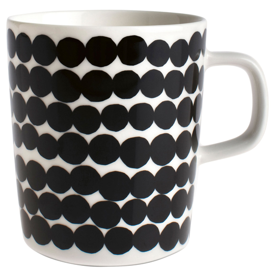 Marimekko OIVA mugg 2,5 dl, siirtolapuutarha, svart