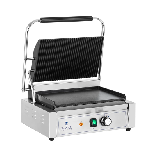 Kontaktgrill - Räfflad/slät - Royal Catering - 2,200 W