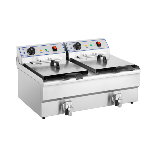 Elektrisk fritös - 2 x 16 liter - 400 V