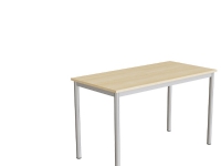 Bord Combi 200, 1200x600 mm Höjd 800 mm Vit laminat på aluminiumgrå ram