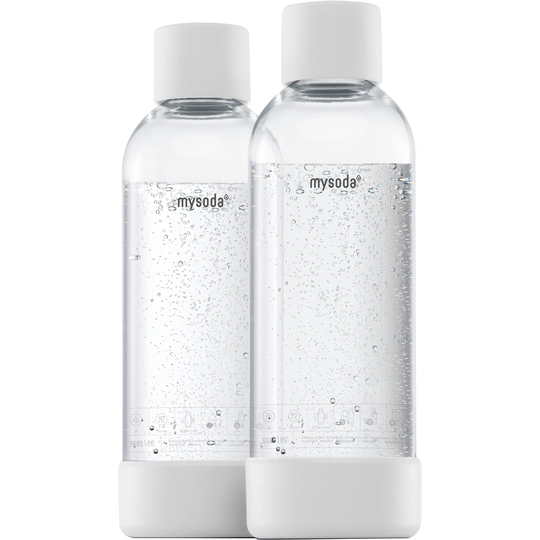 MySoda Vattenflaska 1 liter 2 st. Vit