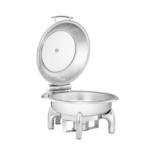 Chafing dish - Rund med visningsfönster - Royal Catering - 5,5 L - 1 bränslecell