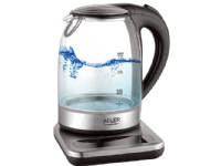 Adler AD 1293, 1,7 l, 1850 W, Grå, Transparent, Vattennivå indikator, Överhettningsskydd, Hålla sig varm funktion